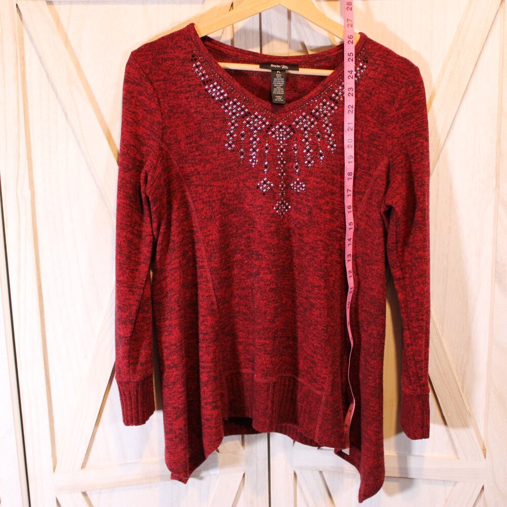 Style & Co. Embellished Sweater Size PL Christmas Party Ready! - Picture 6 of 8